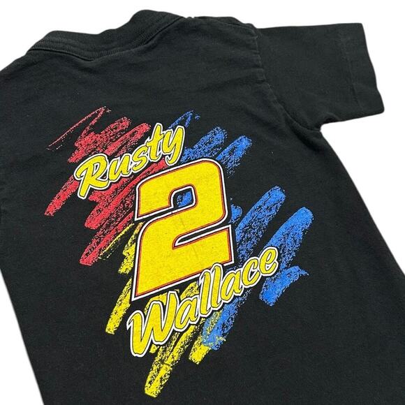 NASCAR Rusty Wallace 90’s Vintage Racing Kids Tee - Picture 4 of 5